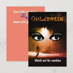Zombies på Halloween Kort