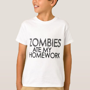 Zombies på min läxa t shirt