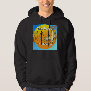 Zombies på semester sweatshirt med luva