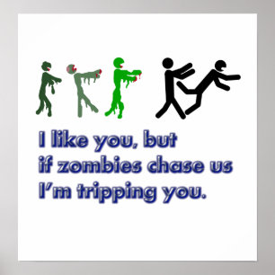 Zombies resa tecken poster