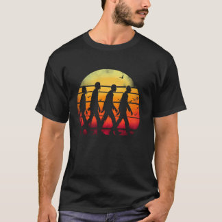Zombies Retro Sunset - Creepy Zombie Halloween Lov T Shirt