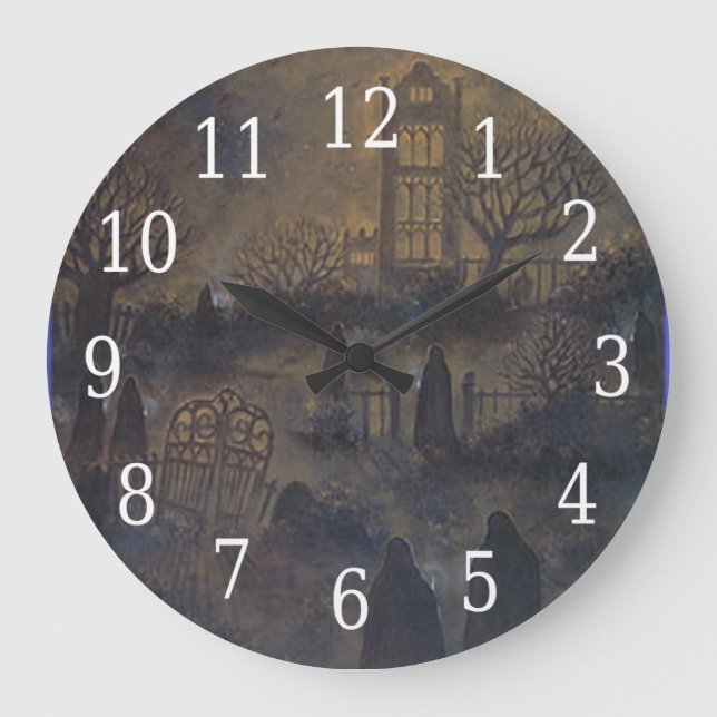 Zombies Round Clock Stor Klocka (Framsida)
