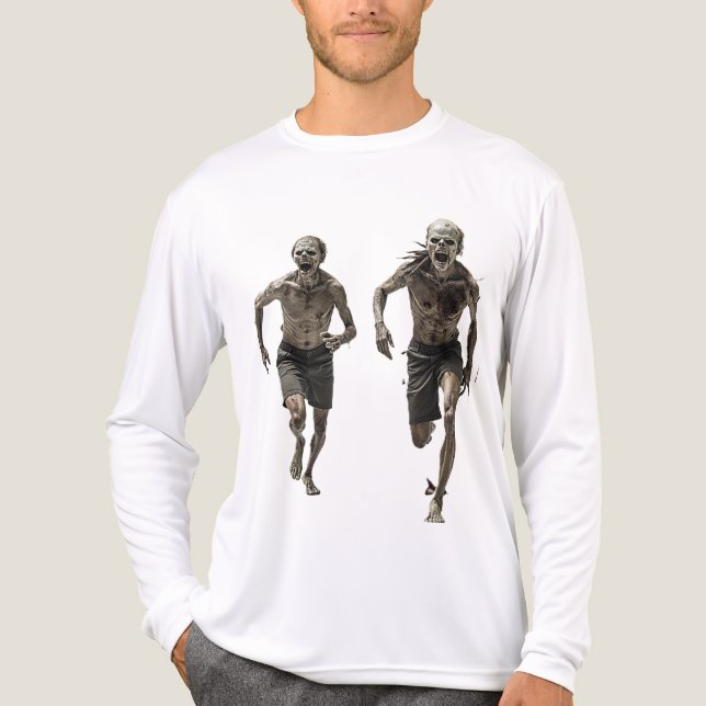 zombies running t shirt (Framsida)