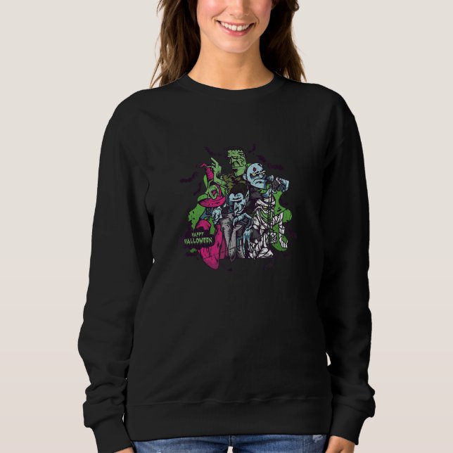 Zombies Scary Halloween Party Zombie Kids Boys Gir T Shirt (Framsida)