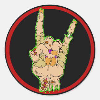 Zombies Sten-klistermärke (tidigare version) Runt Klistermärke