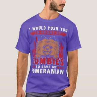 Zombies till Spara min pommern Funny Halloween-Hun T Shirt