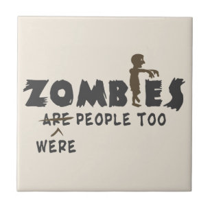 Zombies var folk för kakelplatta