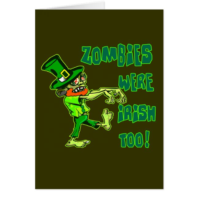 Zombies var irländska för! hälsningskort (Framsidan)