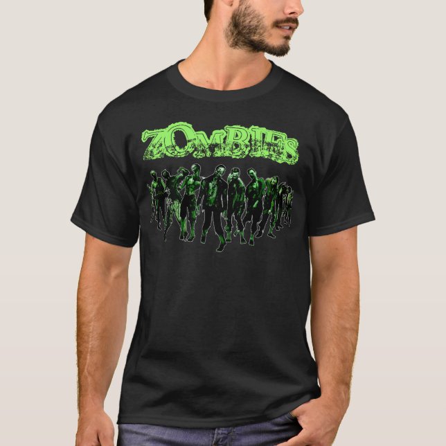 ZOMBIES - vit slår Tee Shirt (Framsida)
