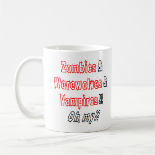 zombies werewolves vampyrer kaffemugg