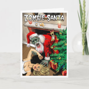ZombieSanta julkort Helgkort
