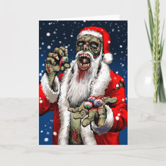 ZombieSanta julkort Helgkort (Framsida)