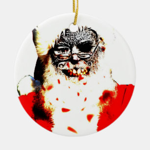 ZombieSanta prydnad Julgransprydnad Keramik