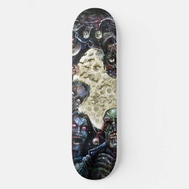 Zombiesattack (Zombiehorden) Skateboard Bräda 21,5 Cm (Framsida)