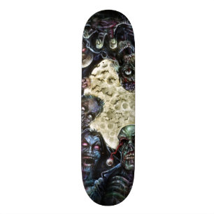 Zombiesattack (Zombiehorden) Skateboard Bräda 21,5 Cm