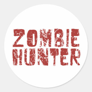 zombiesjägare runt klistermärke