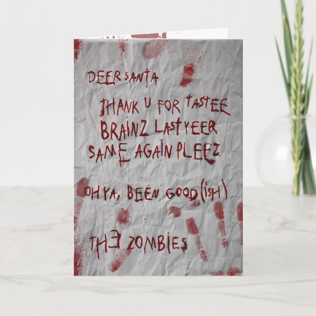 zombiesjulwish helgkort (Framsida)