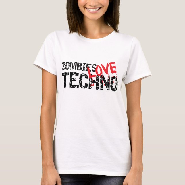 Zombieskärlek Techno Tee Shirt (Framsida)