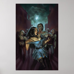 ZOMBIESKRÄCK TÄCKER AVBILDAR VID ALY-AVVERKNING POSTER