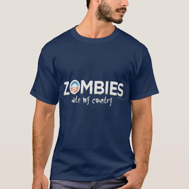 ZombiesObama skjortor T-shirt (Framsida)