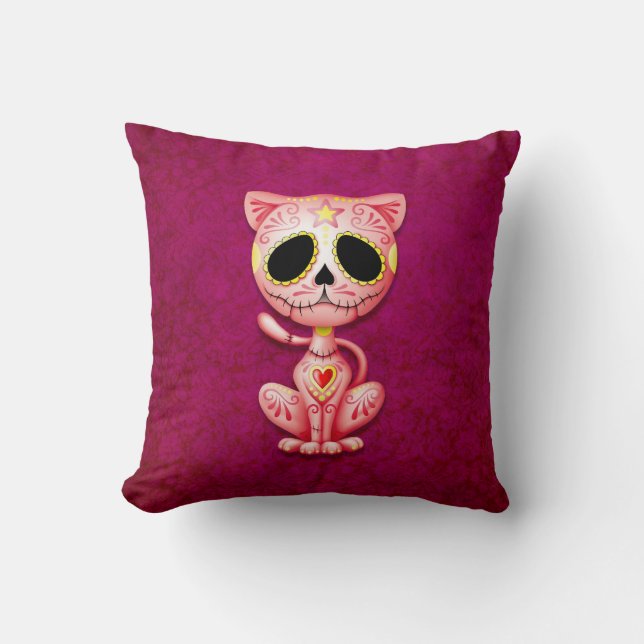 Zombiesockerkattunge, rosa kudde (Framsida)