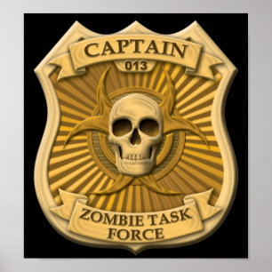Zombiespecialgrupp - kaptenemblem poster