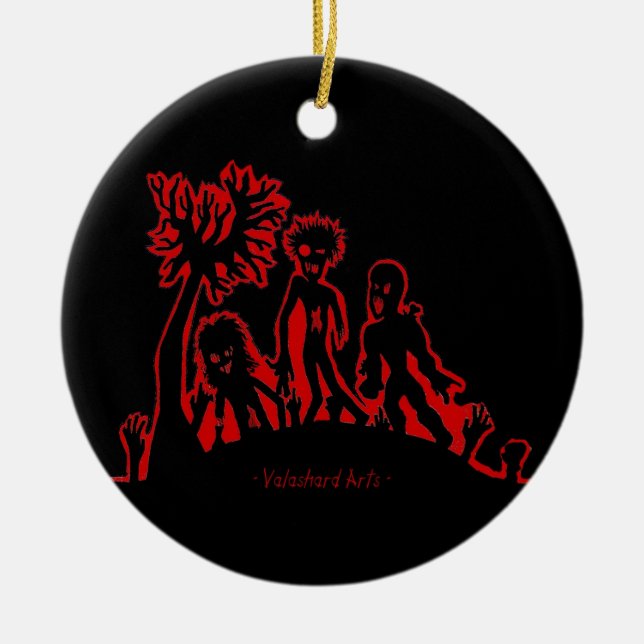 Zombiesresningprydnad Julgransprydnad Keramik (Framsidan)