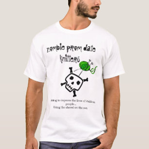 Zombiestudentbalen daterar Knitters-Välgörenhet T-shirt