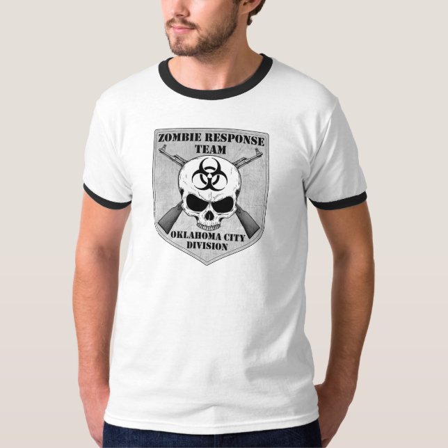 Zombiesvarslag: Oklahoma cityuppdelning Tee (Framsida)