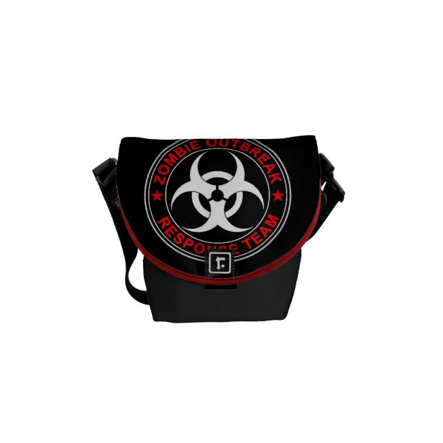 Zombiesvarslag som går Bio fara Messenger Bag (Framsidan)
