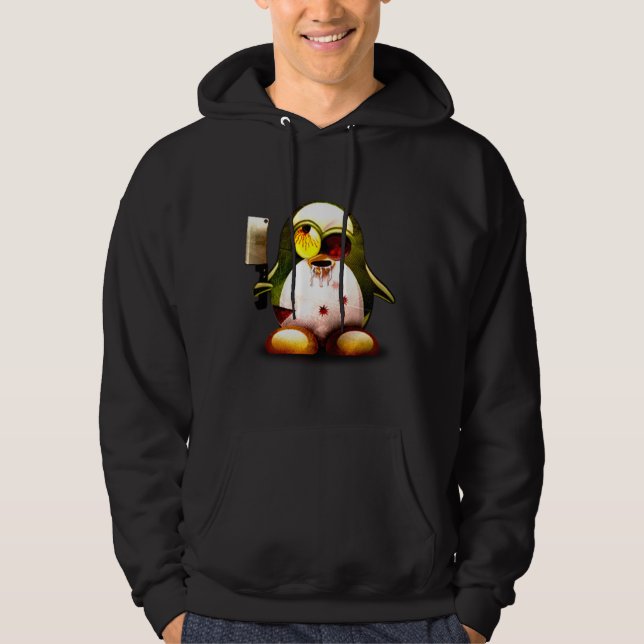 ZombieTux (Linuxtuxen) Hoodie (Framsida)