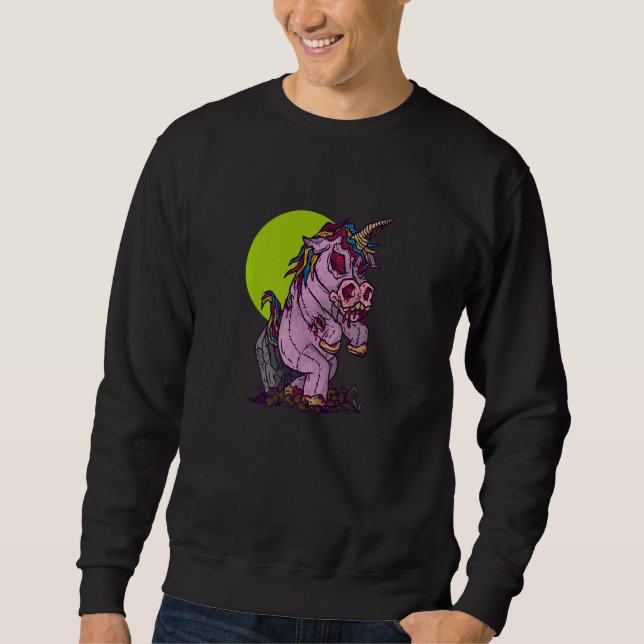 Zombieunicorn Lång Ärmad Tröja (Framsida)