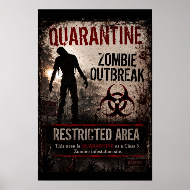 Zombieutbrott i karantän – begränsat område poster (Framsidan)