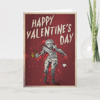 Zombievalentin humor för dag helgkort