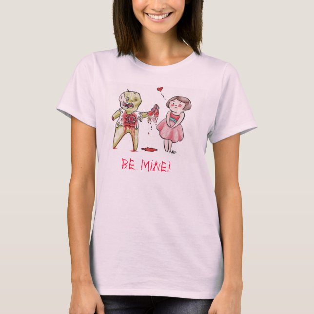 Zombievalentinen - var min!!! tee shirt (Framsida)