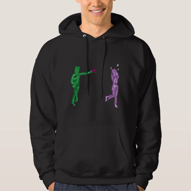Zombievalentines day sweatshirt med luva (Framsida)
