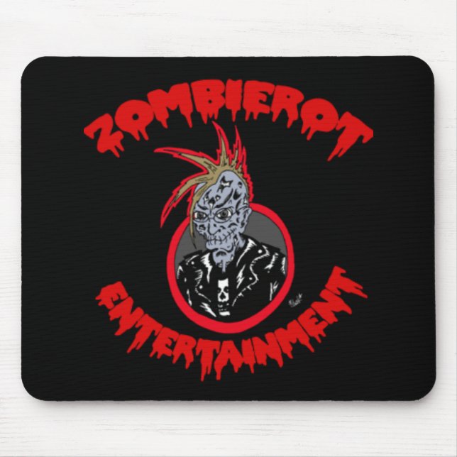 "ZombieXtoph" Zombierot logotyp Mousepad Musmatta (Framsidan)