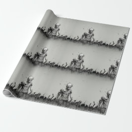 Zombifierat inpackningspapper presentpapper