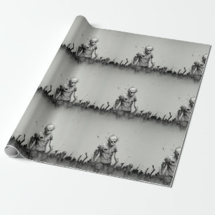 Zombifierat inpackningspapper presentpapper