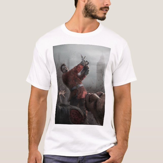ZombiU Zombie skräck spel koncept konst Drottninge T Shirt (Framsida)