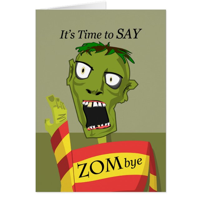 Zombye, underbart hej med Zombie Hälsningskort (Framsidan)