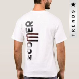 ZOMER Back Print T-Shirt Trend Abstrakt Powdery