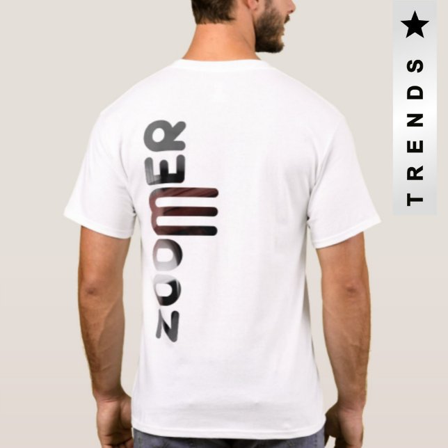 ZOMER Back Print T-Shirt Trend Abstrakt Powdery (Skapare uppladdad)
