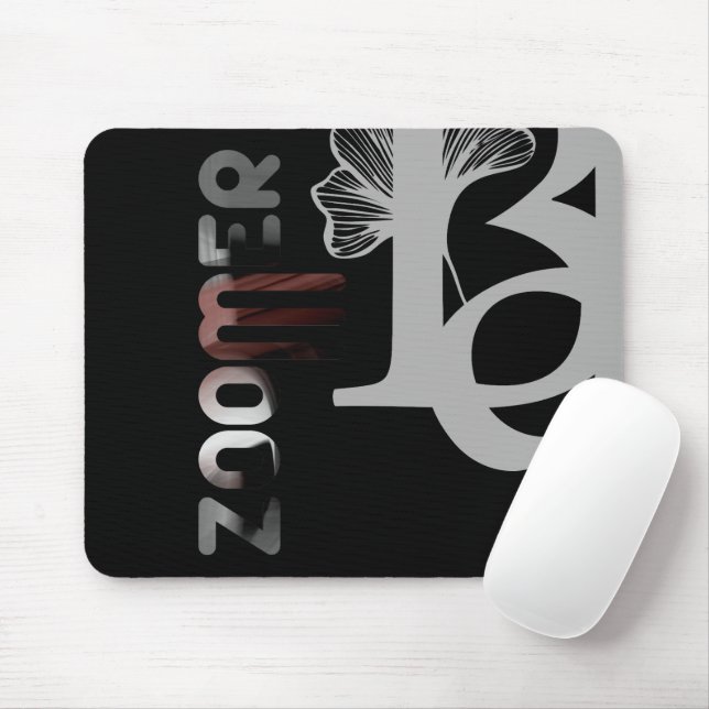 ZOMER Mousepad Trend Abstrakt Art Black Powdery Musmatta (Med mus)