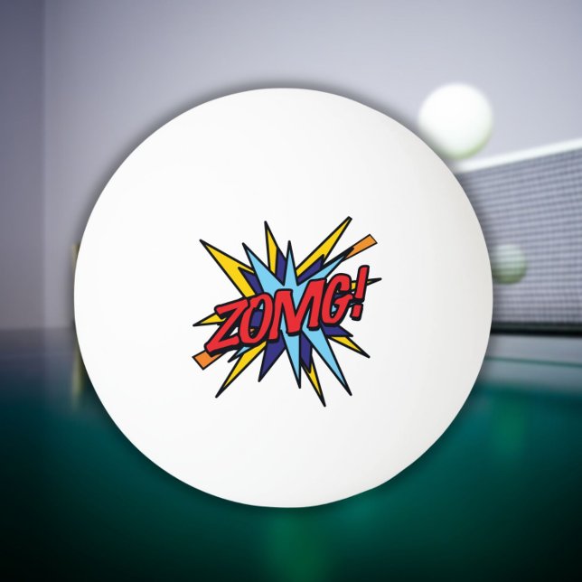 ZOMG Roligt Cool Serietidningscitat Modernt Pingisboll (ZOMG Funny Cool Comic Book Quote Modern Ping Pong Ball)