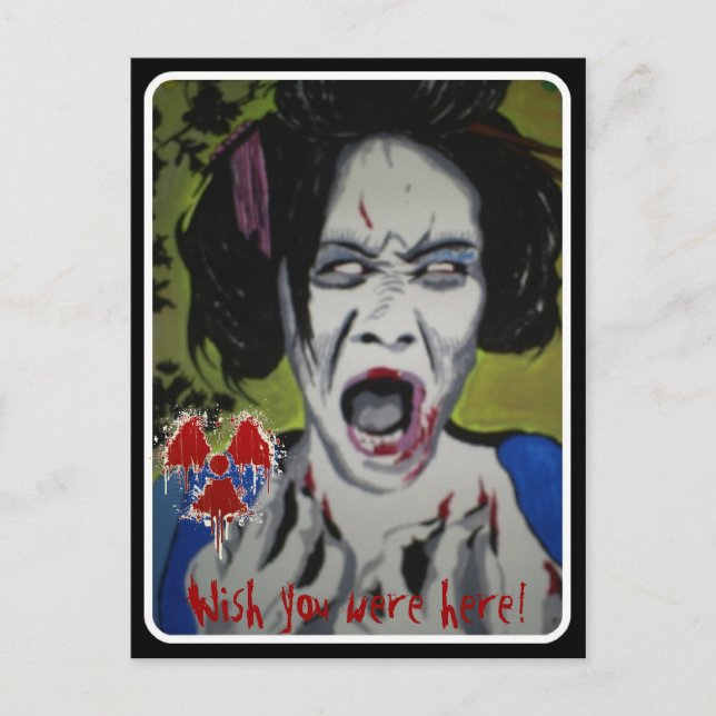 ZomGeisha-vykort Vykort (Framsida)