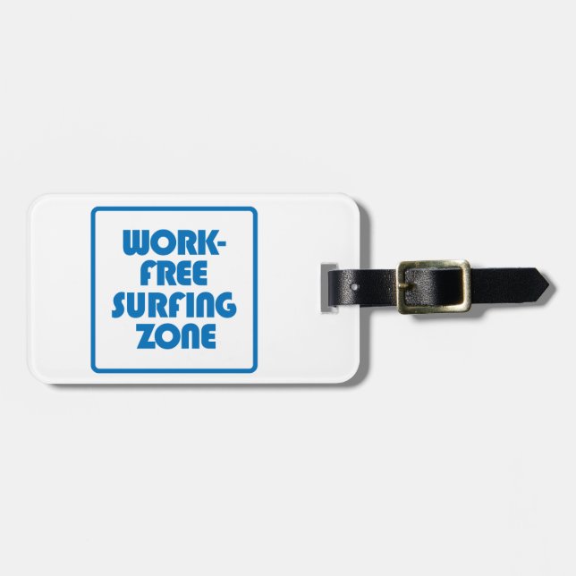 Zon för arbetsfri överlevnad bagagebricka (Horisontell Framsida)