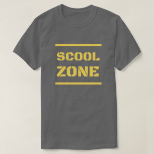 Zon för felstavad skool t shirt