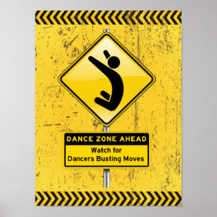 Zon Framåt-Klocka för dans för dansare som slår Poster