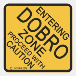 Zon i Dobro Fyrkantigt Klistermärke